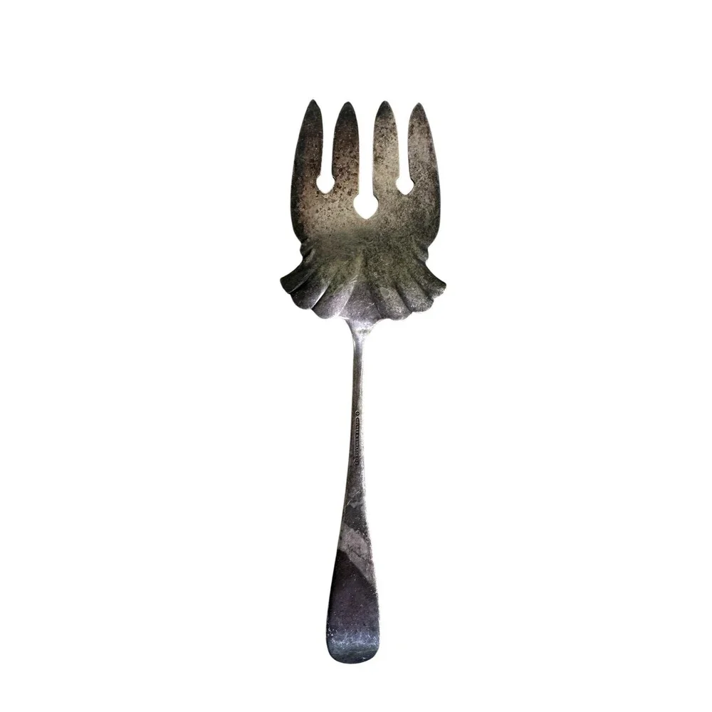 Antique Holmes & Edwards Silverplate Strawberry Server Fork,  Serving Flatware